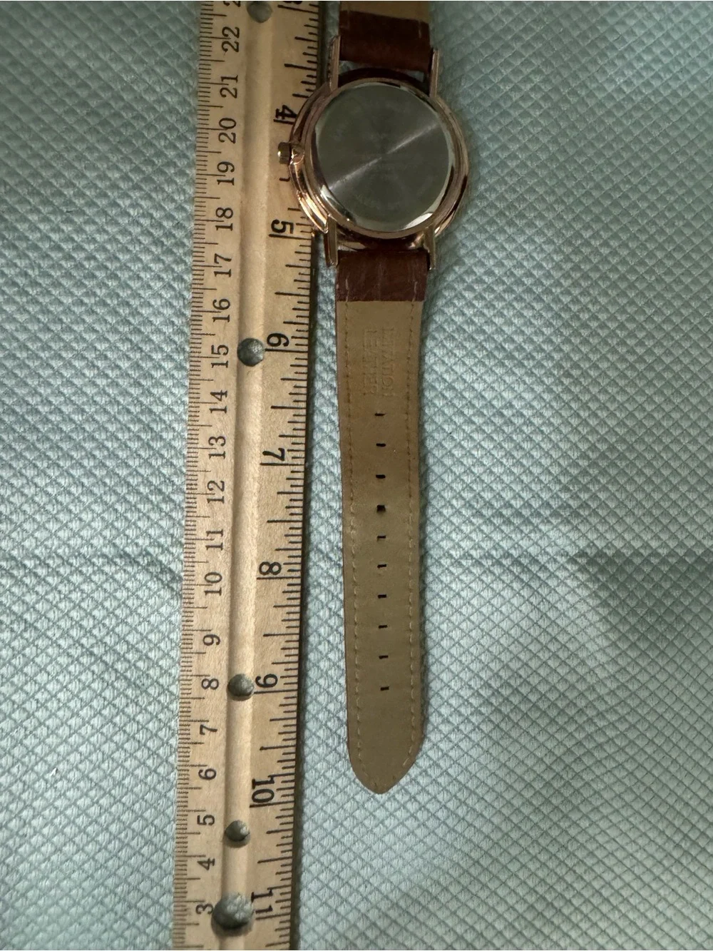 Women's Brown Leather Watch with Gold Case & Rose Gold Digits
